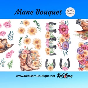 Mane Bouquet | Rub On Transfers | Dixie Belle Belles and Whistles | Transfer | 4 Sheets | 6″X12″