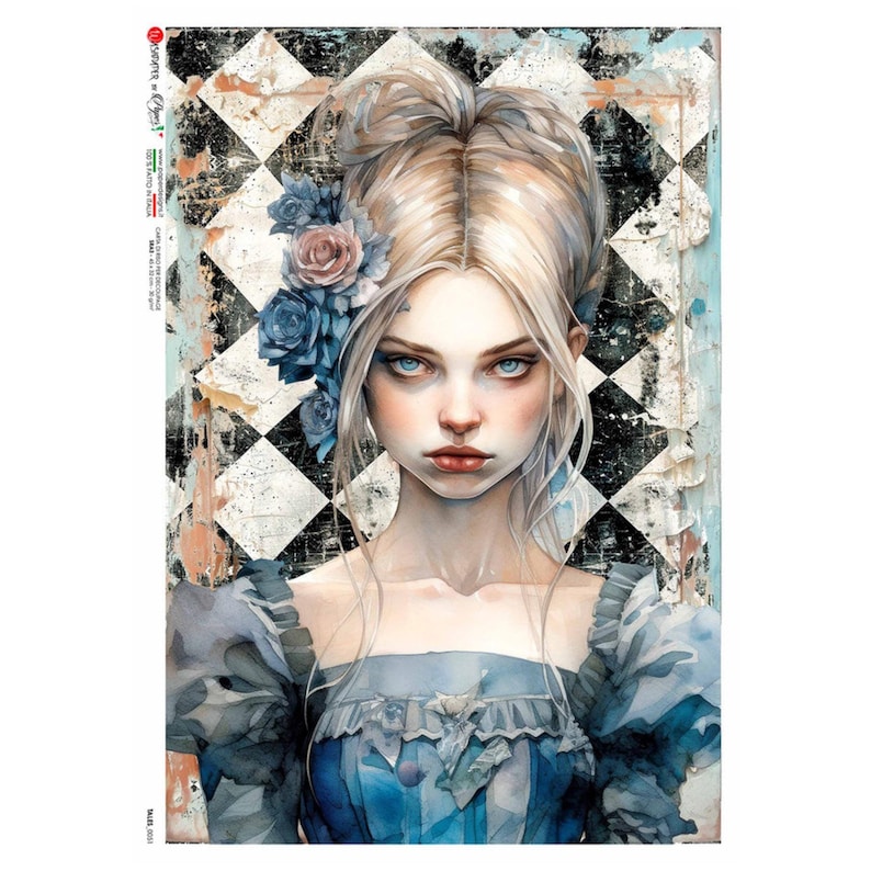 Alicia Oscura / Decoupage en Papel de Arroz / Paper Designs Tales 0051 / A4 y A3 imagen 1