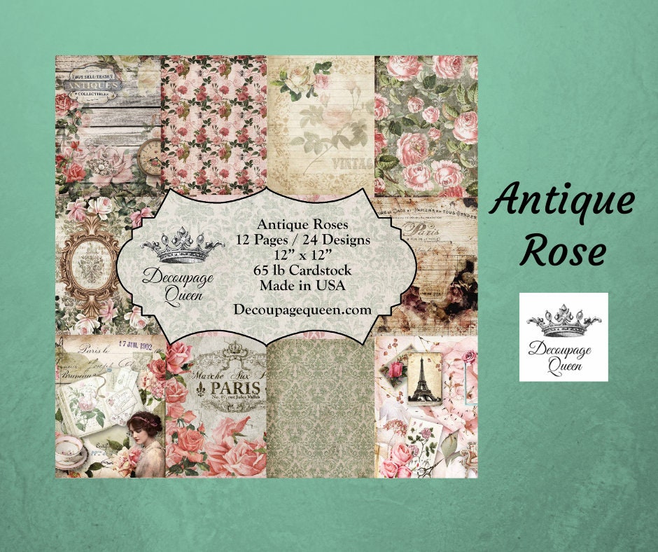 Antique Roses Scrapbook Set - 12 x 12