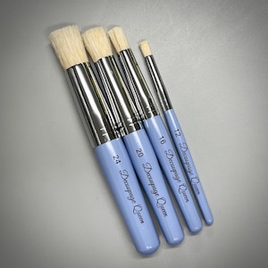 Stencil Brushes | Decoupage Queen Brushes | Mixed Media Tool | 4 Sizes Sold Separately #12 #16 #20 #24