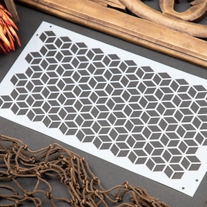 Trippy Blocks | Mylar Stencil | Belles and Whistles | 10mil