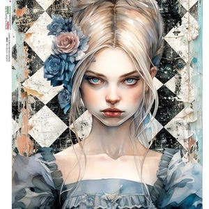 Alicia Oscura / Decoupage en Papel de Arroz / Paper Designs Tales 0051 / A4 y A3 imagen 3