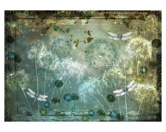 Dandelion Wishes / Decoupage en papel de arroz / Diseñado en EE. UU. / Impreso en Italia / Decoupage Queen / 2 tamaños