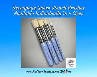 Stencil Brushes | Decoupage Queen Brushes | Mixed Media Tool | 4 Sizes Sold Separately #12 #16 #20 #24
