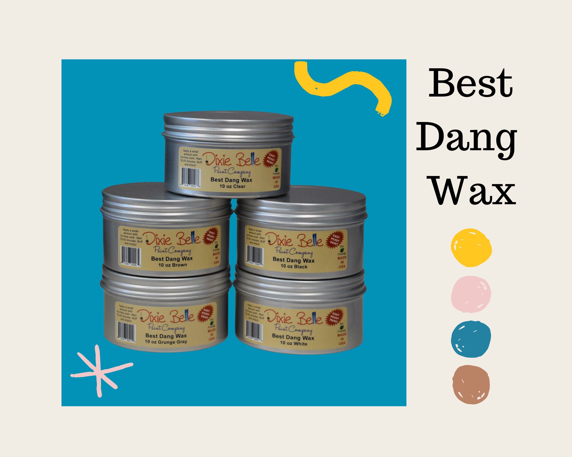 Best Dang Wax Dixie Belle Paint Company Brown 2 Sizes Etsy