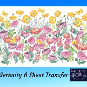 Serenity | Rub On Furniture Transfers | Hokus Pokus | Furniture Decals | 36&quot; x 24&quot;