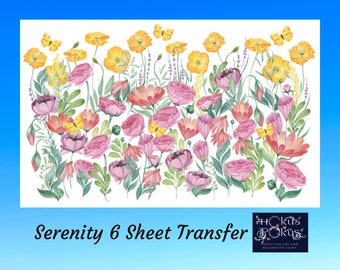 Serenity | Rub On Furniture Transfers | Hokus Pokus | Furniture Decals | 36" x 24"