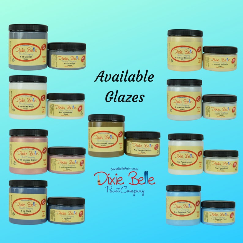Sapphire Pearl Glaze Dixie Belle Paint Company Glaze 3 Etsy