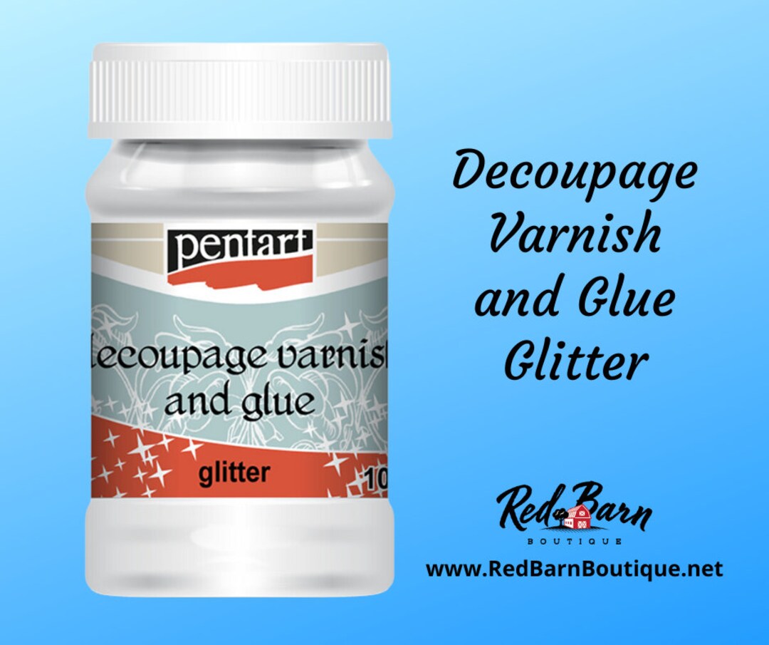 Glitter Decoupage Varnish & Glue Pentart Mixed Media 100ml Etsy