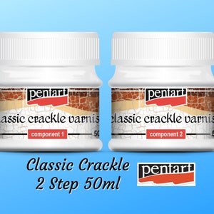 Crackle - Classic Varnish - 2 Step - Pentart - 50ml Set