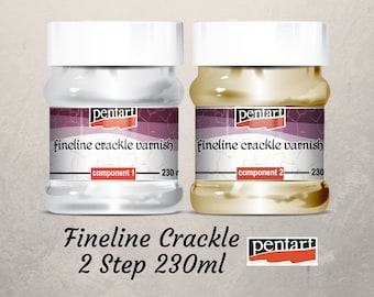 Crackle - Fineline Varnish - 2 Step - Pentart - 230ml Set