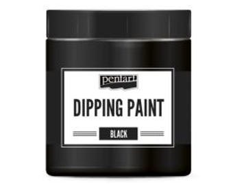 Dipping Paint Black | Water Based | Pentart | Mixed Media | 250ml