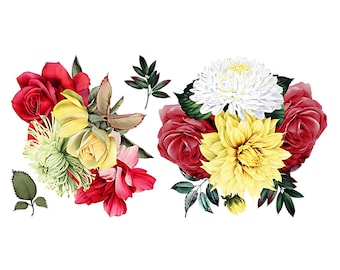 The Florist 3 Designs | Rub On Furniture Transfers | Hokus Pokus | Furniture Decals | 37" x 24"