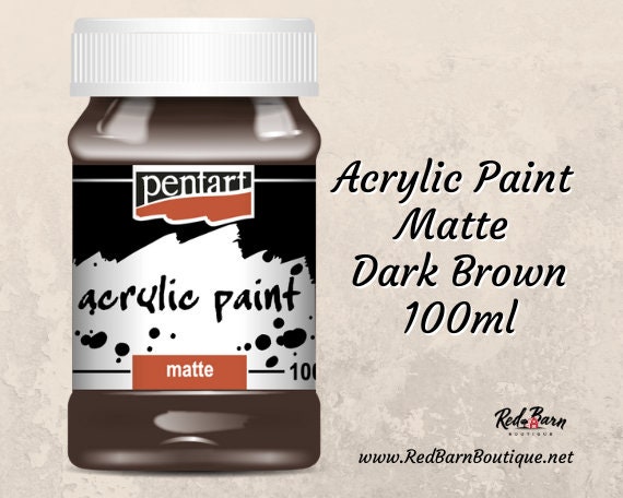 Dark Brown Acrylic Paint Matte Mixed Media Pentart 100ml 