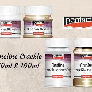 Crackle - Fineline Varnish - 2 Step - Pentart - 50ml or 100ml Set