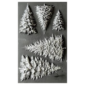 Winter Trees | Décor Moulds | Decoupage Queen | 8" x 5" | Mixed Media | Limited Edition