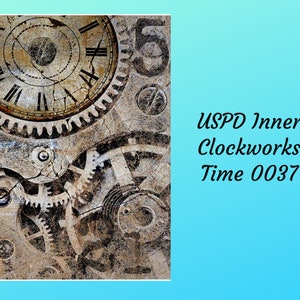 Inner Clockworks | Rice Paper Decoupage | US Paper Designs Time 0037 | A4