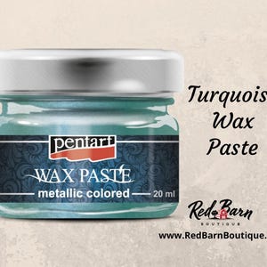 Turquoise Metallic Wax | Pentart Wax Paste | Furniture | Mixed Media | 20ml