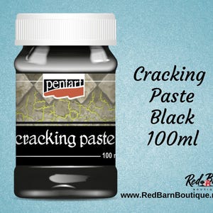 Black | Cracking Paste | Pentart | 2nd Component to Universal Cracking Primer | 100ml