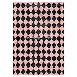 Pink and Black Harlequin | Teresa Rene Art | Designed In The USA | Printed In Italy | Decoupage Queen | A4 & A3