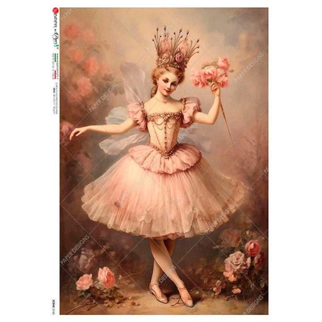 Princess Rice Paper Ballerina Princess | Rice Paper Decoupage | Paper Designs 0163 | A4 - Etsy