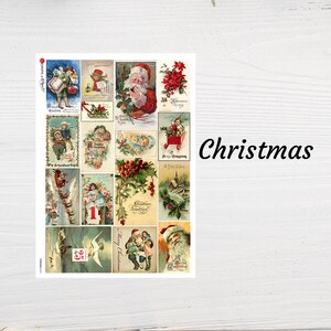 Christmas Blocks 0279 | Rice Decoupage Paper | Paper Designs image 1