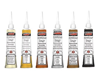 Contour Liner 9 Colors | Pentart | Mixed Media | Journaling | 20ml