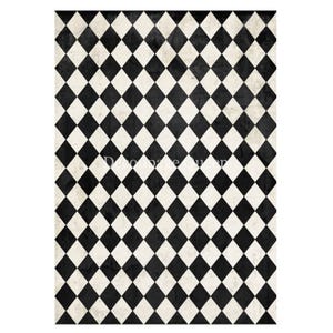 Black and Ivory Harlequins | Rice Paper Decoupage | Decoupage Queen | 2 Sizes