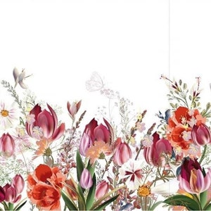 Tulip Fields | Rub On Furniture Transfers | Hokus Pokus | Furniture Decals | 36.4” x 23”