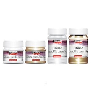 Fineline Varnish | Crackle | 2 Step | Mixed Media | Pentart | 50ml or 100ml Set