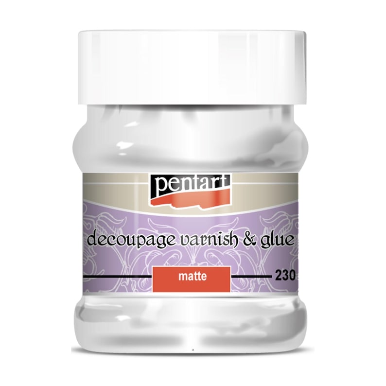 Matte | Decoupage Varnish and Glue | Pentart | Mixed Media | 230ml afbeelding 1