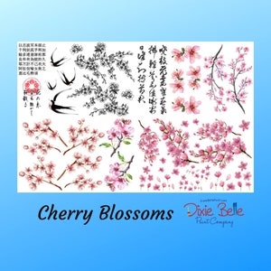 Cherry Blossom | Rub On Transfer | Dixie Belle Paint Company | Image Transfer | 24" x 32"