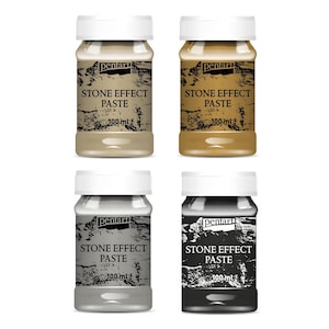 Stone Effect Paste | 4 Colors | Pentart | Create Natural Looking Stone or Marble | 100ml