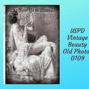 Vintage Beauty Old Photos 0109 | Rice Paper Decoupage | Paper Designs | A4
