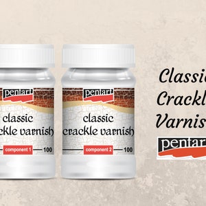 Crackle - Classic Varnish - 2 Step - Pentart - 100ml Set