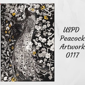 Peacock Artwork 0117 | Rice Paper Decoupage | Paper Designs | A4