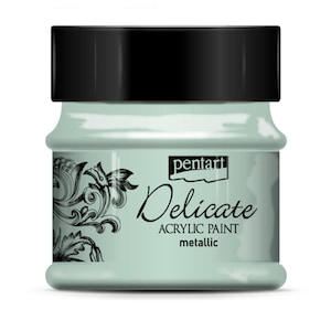 Greenish Silver | Delicate Metallic Acrylic Paint | Metallic | Mixed Media | Pentart | 50ml