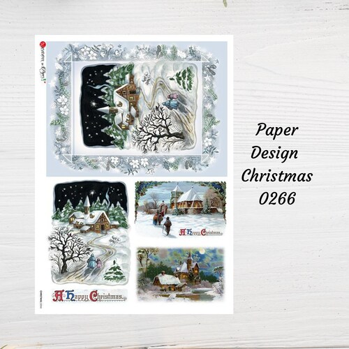 ITD Collection Christmas Joy Rice Paper Decoupage A4 for DIY - Etsy