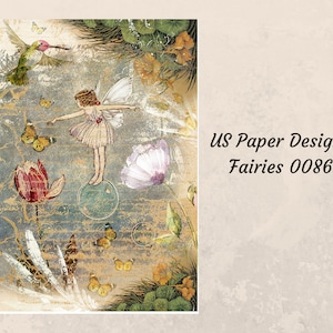 Fairy On A Bubble | Rice Paper Decoupage | Paper Designs Fairies 0086 | A4