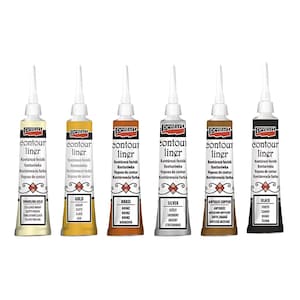 Contour Liner 7 Metal Colors | Pentart | Mixed Media | Journaling | 20ml