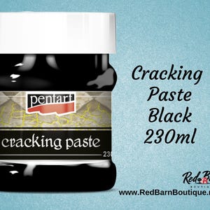 Black | Cracking Paste | Pentart | 2nd Component to Universal Cracking Primer | 230ml