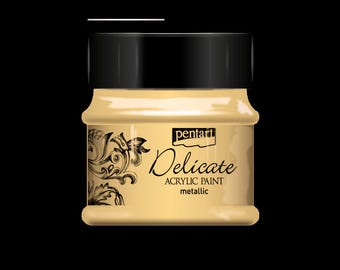 Gold Delicate Metallic Acrylic Paint Pentart 50ml