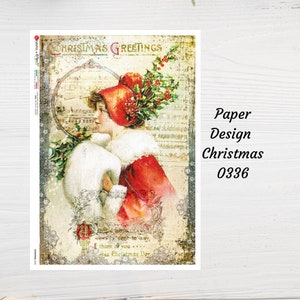Christmas 0336 | Rice Paper Decoupage | Paper Designs | A4