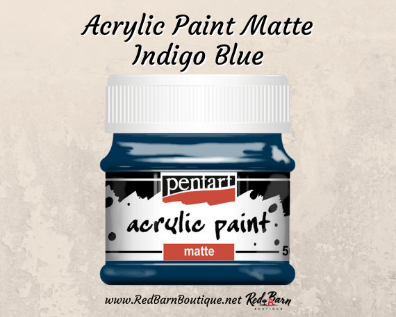 Pentart 50ml Blue Matte Acrylic Paint