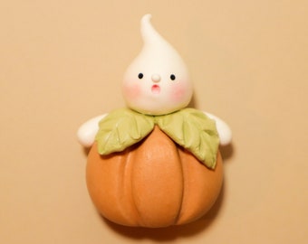 Adorable Pumpkin and Ghost Autumn Magnet | 100% Handmade | Autumn Decor | Fall Decor | Halloween Decor | Autumn Gifting | Cute Magnet