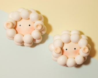 Adorable Sheep/Lamb Magnets | Pack of 2 | 100% Homemade | Cute Home Decor | Housewarming | Cute Magnets | Baby Sheep & Lamb | Birthday Gift