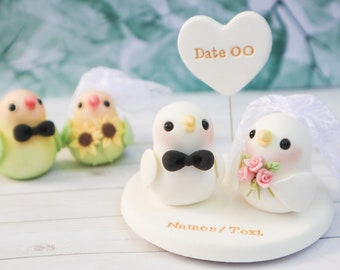 Customized Bird Wedding Cake Topper | Cute Handmade Cake Topper | Wedding Cake Accessory | Customized Cake Topper | Clay Topper