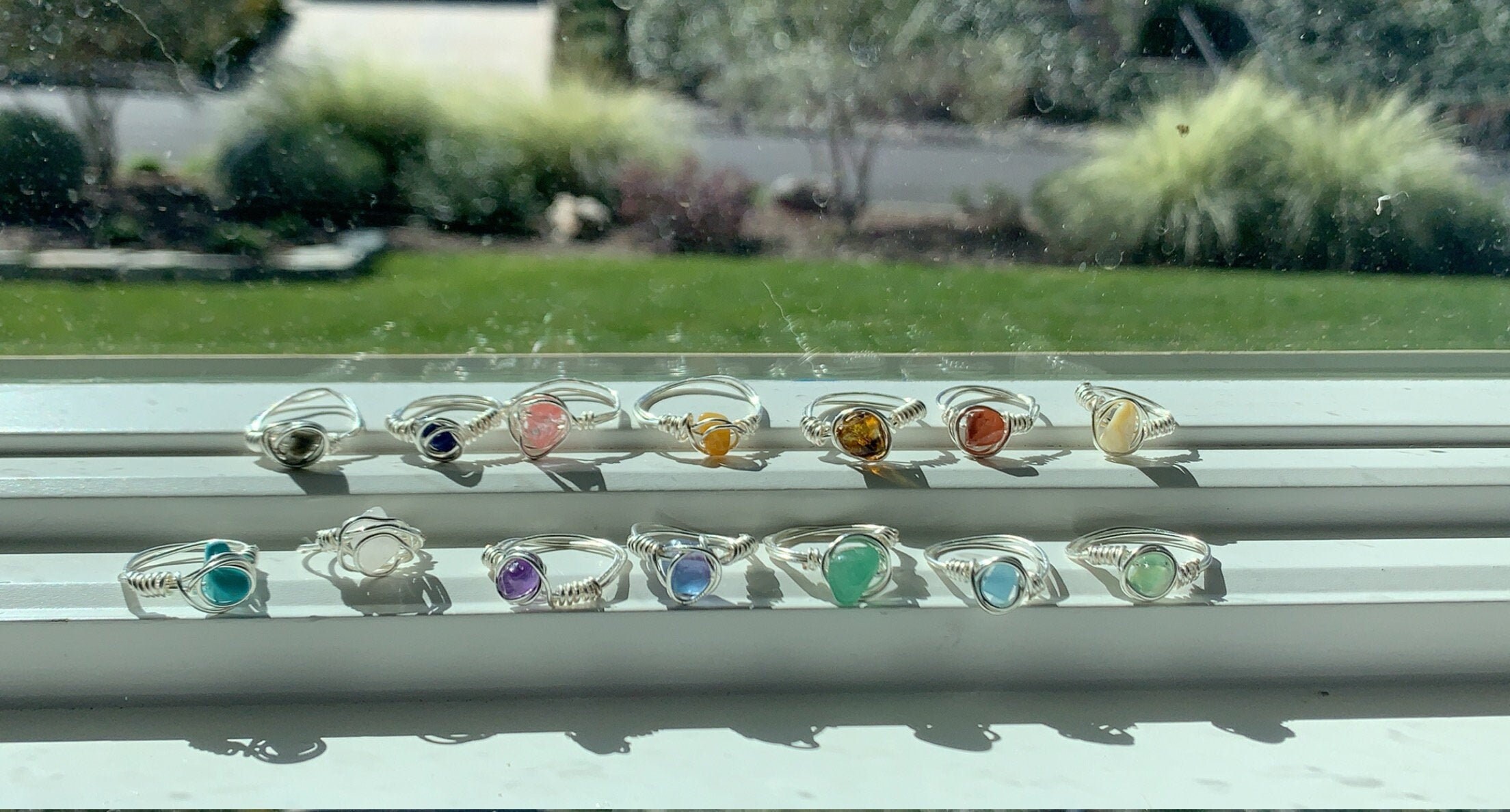 Wired Crystals Rings Etsy