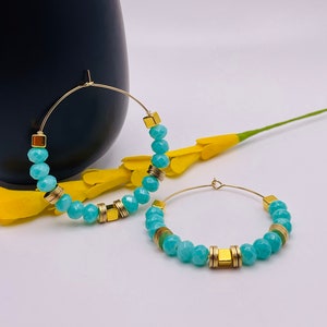 Turquoise Hoop Earrings