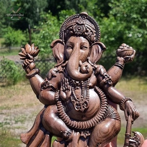 Lord Ganesh Wood Carving , Lord Ganesh Ashwood Panel, Wood carving, Hindu art